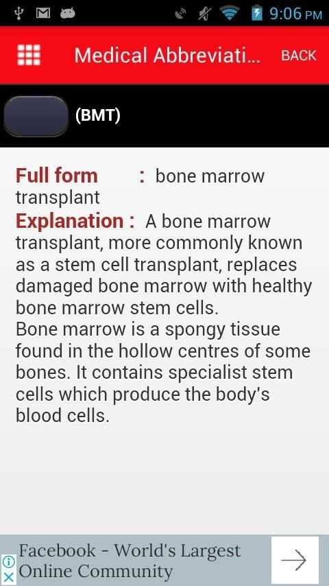 Medical Abbreviations and Meanings screenshot 1