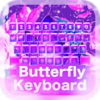 Butterfly Purple Keyboard Theme