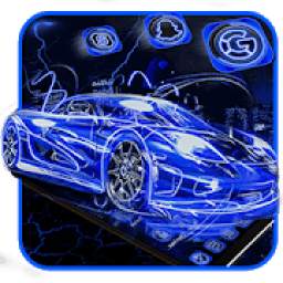 Blue Neon Racing Car Theme 1.1.2
