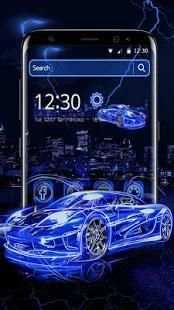 Blue Neon Racing Car Theme screenshot 3