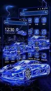 Blue Neon Racing Car Theme screenshot 2