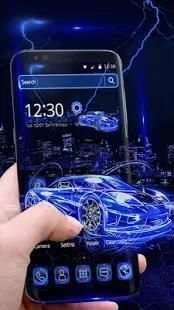 Blue Neon Racing Car Theme screenshot 4
