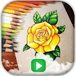 *How To Draw Flowers Videos HD 2018 Step By Step! आइकन