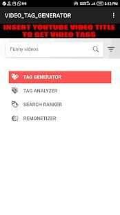 YOUTUBE VIDEOS TAGS GENERATOR - RAPIDTAGS screenshot 2