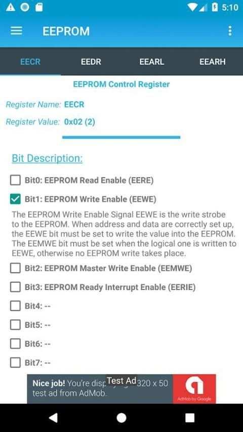 AVR Registers Reboot screenshot 1