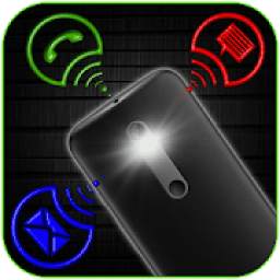 Flashlight on call, SMS and Alerts