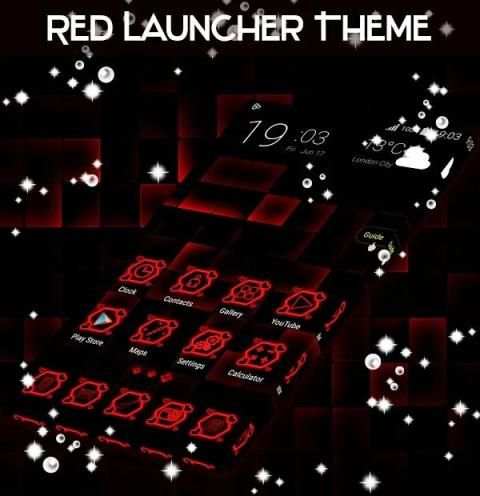 Red Launcher Theme screenshot 1
