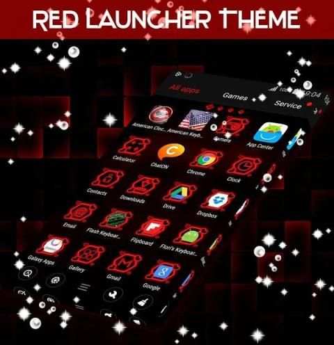 Red Launcher Theme screenshot 4