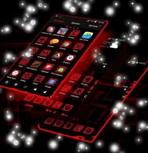 Red Launcher Theme screenshot 3