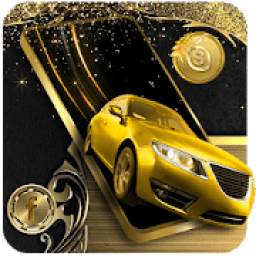 Golden Car Launcher Theme