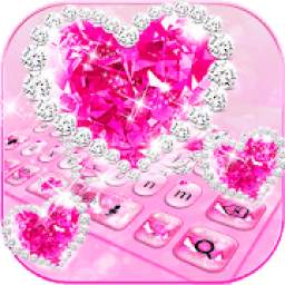 Sparkling Diamond Love Keyboard Theme