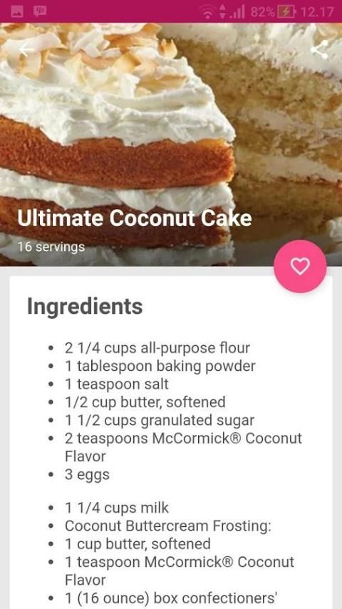 Coconut Cake Recipes screenshot 4