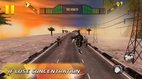 Moto Attack 3D Bike Race 2016 स्क्रीनशॉट 1