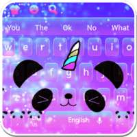 Cute Shimmering Panda Keyboard