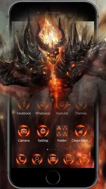 Dark Devil Magic Flaming Theme screenshot 4