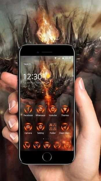 Dark Devil Magic Flaming Theme screenshot 3