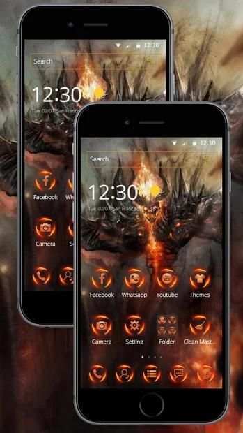 Dark Devil Magic Flaming Theme screenshot 2