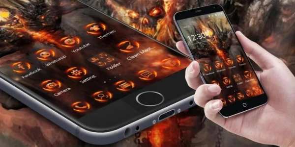 Dark Devil Magic Flaming Theme screenshot 1