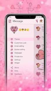 Romantic Lovers - MMS SMS theme, Messenger theme screenshot 7