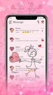 Romantic Lovers - MMS SMS theme, Messenger theme screenshot 2