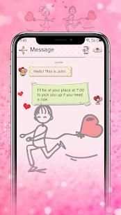 Romantic Lovers - MMS SMS theme, Messenger theme screenshot 9