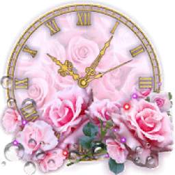 Roses Clock Live wallpaper