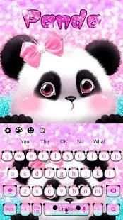 Pink Cut Panda Keyboard screenshot 1