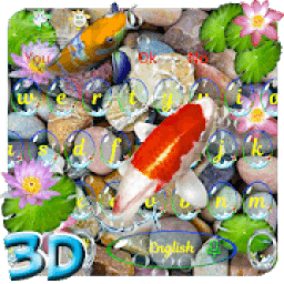 ikon Live 3D Animated Koi Fish Keyboard Theme