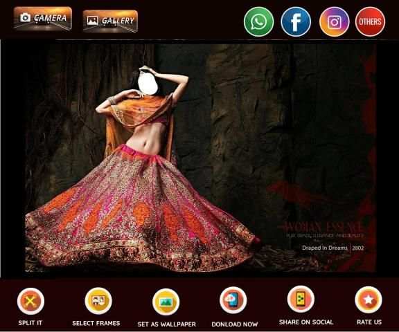 Lehenga Photo Frames स्क्रीनशॉट 5