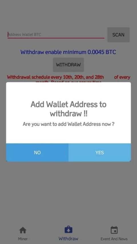 Bitcoin Miner Android 2018 screenshot 5