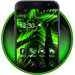 ikon Neon Green Theme Tech Launcher