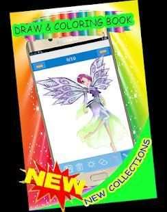 draw \ coloring new 3D winx fairy free screenshot 1