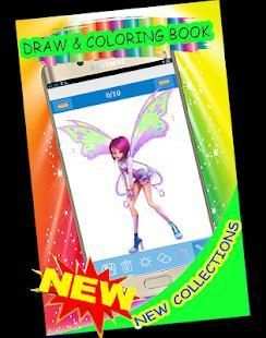 draw \ coloring new 3D winx fairy free screenshot 3