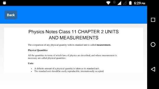 Class 11 Physics Notes screenshot 1