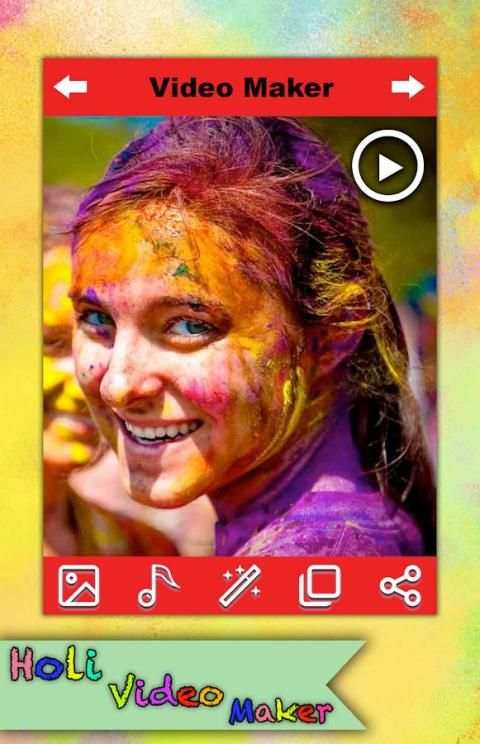 Holi Video Maker स्क्रीनशॉट 1
