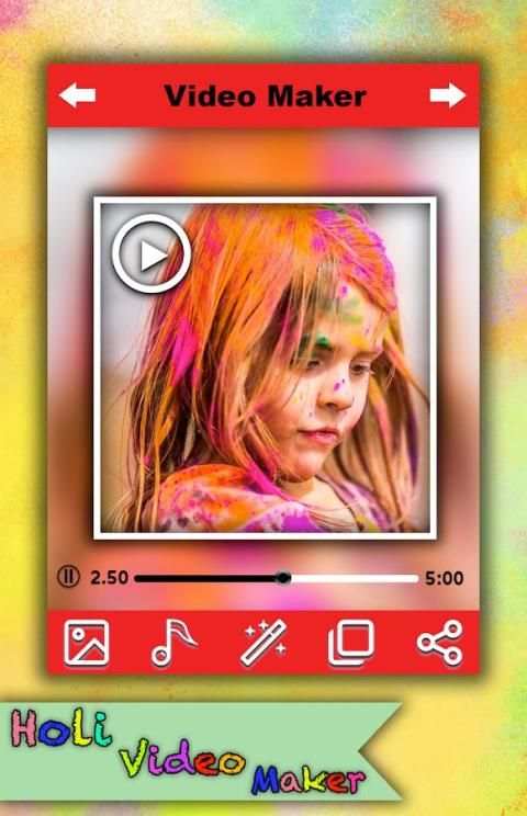 Holi Video Maker स्क्रीनशॉट 3