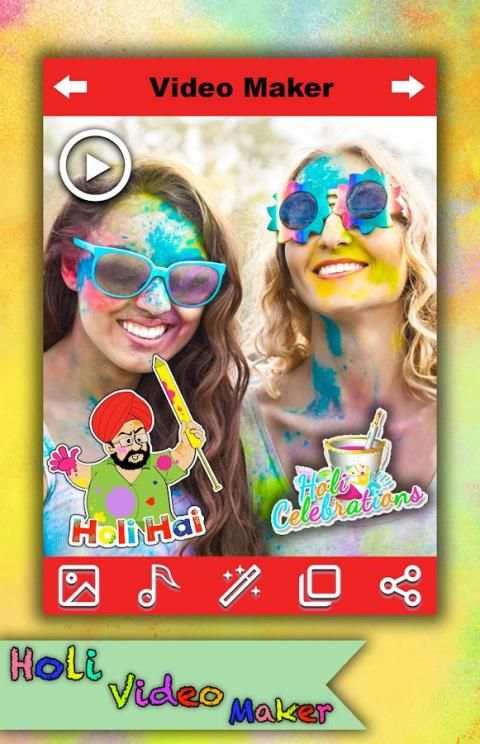 Holi Video Maker स्क्रीनशॉट 4