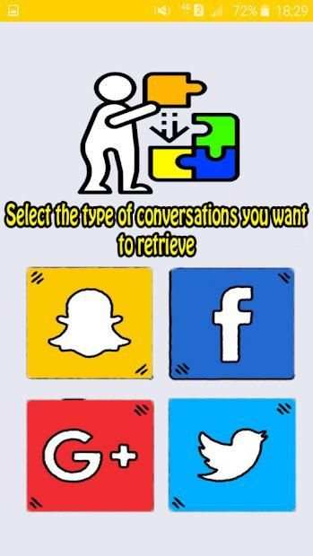 recover deleted conversations : social media screenshot 3