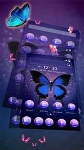 3D Dreamy Neon Butterfly Theme screenshot 2