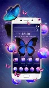 3D Dreamy Neon Butterfly Theme screenshot 4