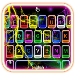 ikon Thunder Neon Colorful Lights Keyboard Theme