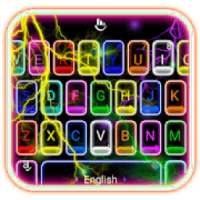 Thunder Neon Colorful Lights Keyboard Theme