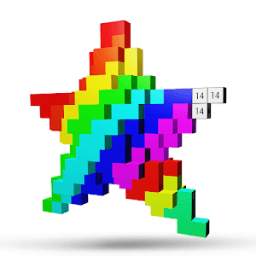 Color by Number 3D-Pixel Art Unicorn Coloring Book
