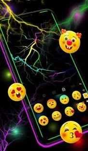 Thunder Neon Colorful Lights Keyboard Theme screenshot 4