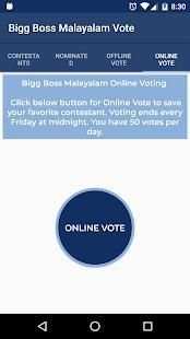 Bigg Boss Malayalam Vote स्क्रीनशॉट 1