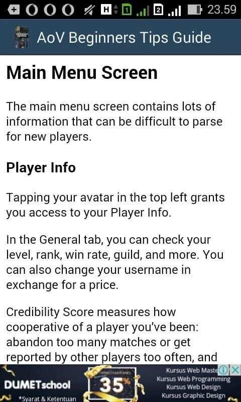 AoV Tutorial Tips screenshot 1