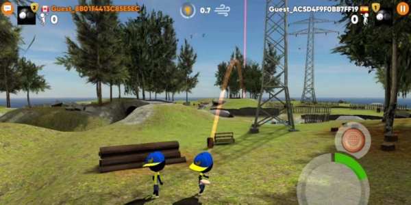 Guide Stickman Disc Golf Battle screenshot 1