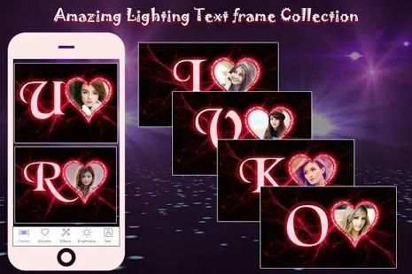 Lighting Text Photo Frame screenshot 2