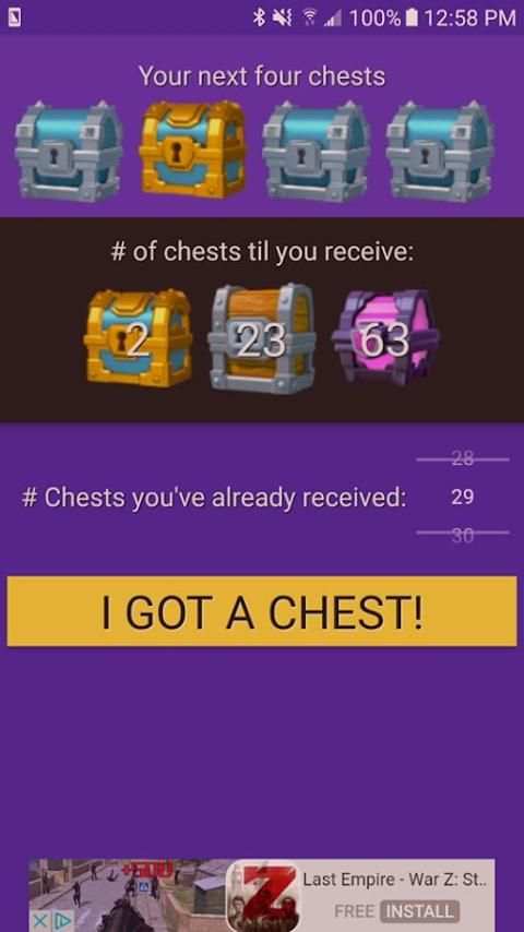 Clash Chest Tracker скриншот 1