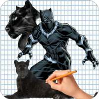 How To Draw Black Panther - Easy Peasy on 9Apps